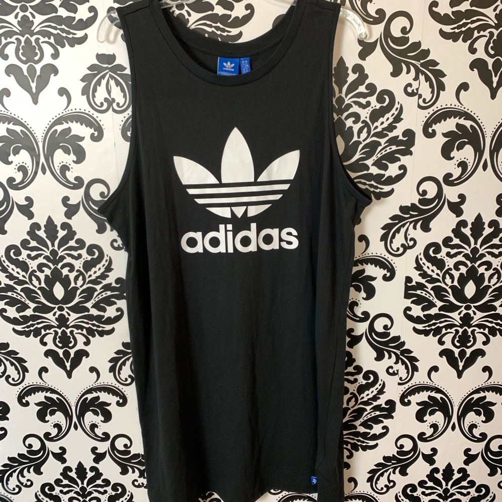 Adidas TRF Tank Dress Black Sleeveless - Picture 1 of 5